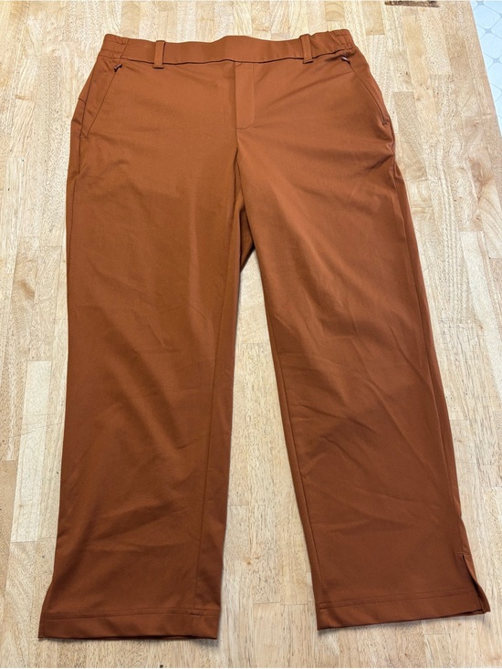 Lands' End Pants - Land’s End Flex Performance Stretch Cropped Pants in Rust Copper Brown
